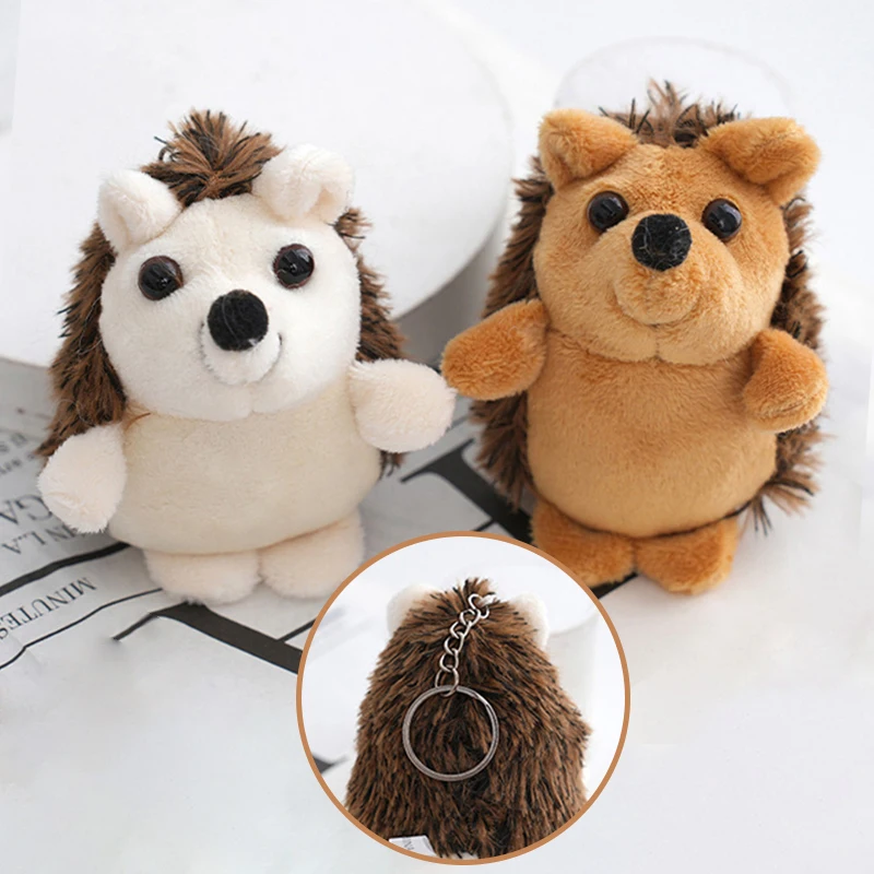 Kreatívne hedgehog keychain auto dekorácia roztomilý bookbag zavesenie keychain darček roztomilé dekorácie tašky kľúče kľúče plyšový prívesok kľúča kľúče