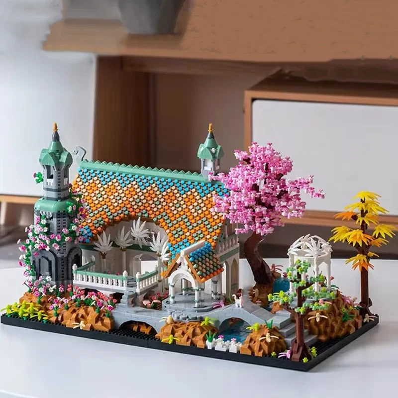 Kreatívne hradné bloky Mestský dom Model Micro Blocks DIY Hračky Hračky pre deti Darček k narodeninám