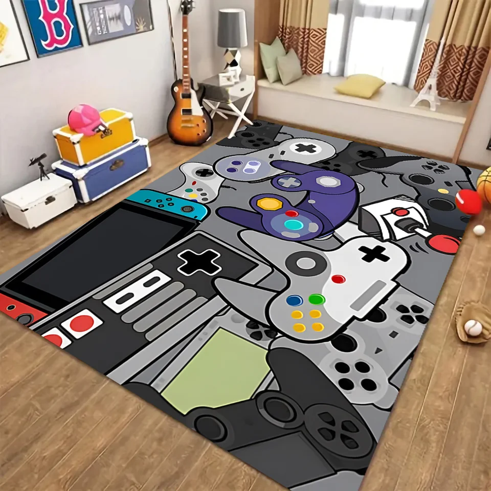 Kreatívne koberce Koberce Gamer Controller Pattern Cabers pre nekĺzanie obývacej izby Vstupné dvere rohože spálne