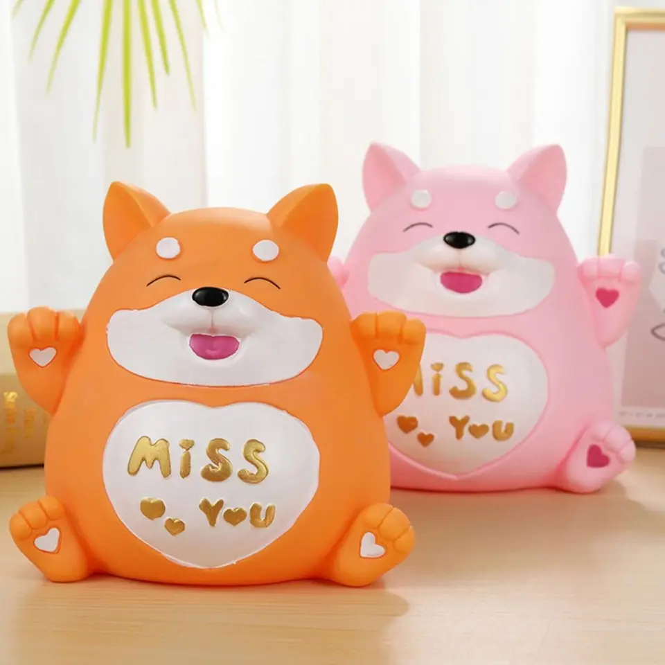 Kreatívne nepremokavé šteňa prasiatko banka anti-fall karikatúra zvierat zachraňujúce nádobu odolná voči stolovej ploche Panda Ornament Birthday Hray