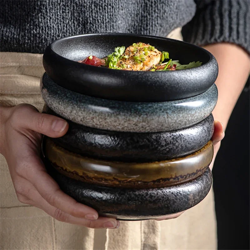 Kreatívne retro keramické sushi jedlá Japonské a kórejské občerstvenie Malé jedlá a taniere súpravy keramické tanier
