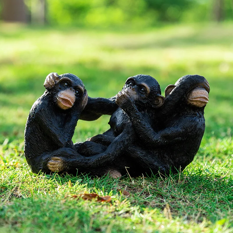 Kreatívne roztomilé 3-monkey sochy