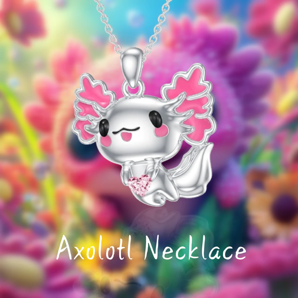 Kreatívne roztomilé objatie Láska Axolotl Pendant náhrdelník Vynikajúci dámsky šperk na večierky Doplnky zvieratá Lover Lover sviatok k narodeninám darček