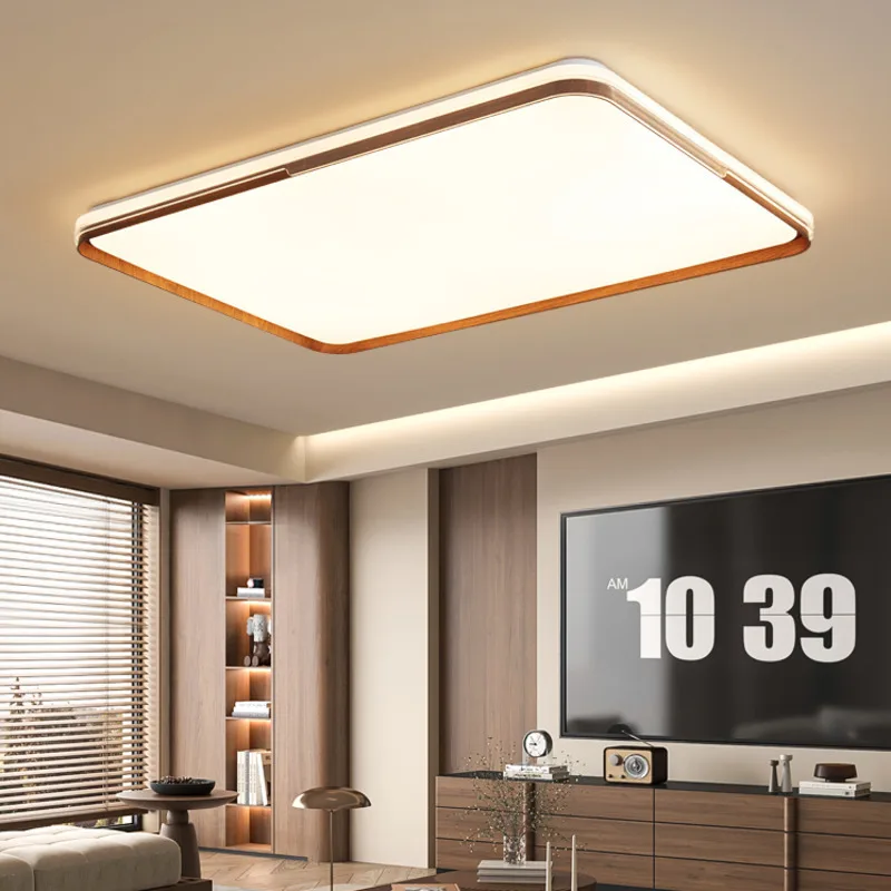 Kreatívne severské ultra tenké obdĺžniková obývacia izba Moderná minimalistická LED stropná lampa Hall HALL Čínske retro retro osvetlenie