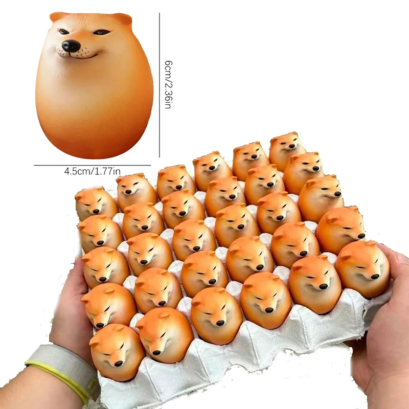 Kreatívne Shiba Inu Realistický tvar vajíčok PVC DECON DECON DO DOG & EAGH UNION DECORÁCIE PRE DOMÁCNE KANCELÁCIE Zábavné vianočné darčeky