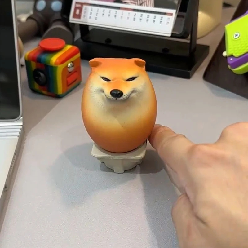 Kreatívne Shiba Inu Realistický tvar vajíčok PVC DECON DECON DO DOG & EAGH UNION DECORÁCIE PRE DOMÁCNE KANCELÁCIE Zábavné vianočné darčeky