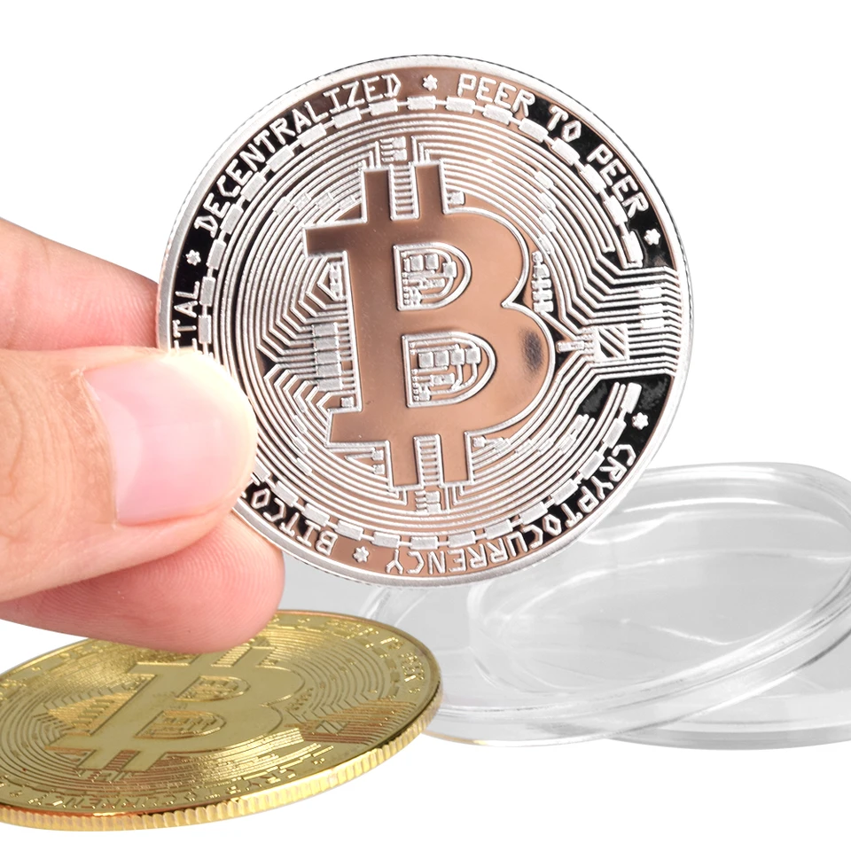 Kreatívne suvenír zlato striebro Rose s bitcoinmi zberateľmi skvelého darčekového bit coin