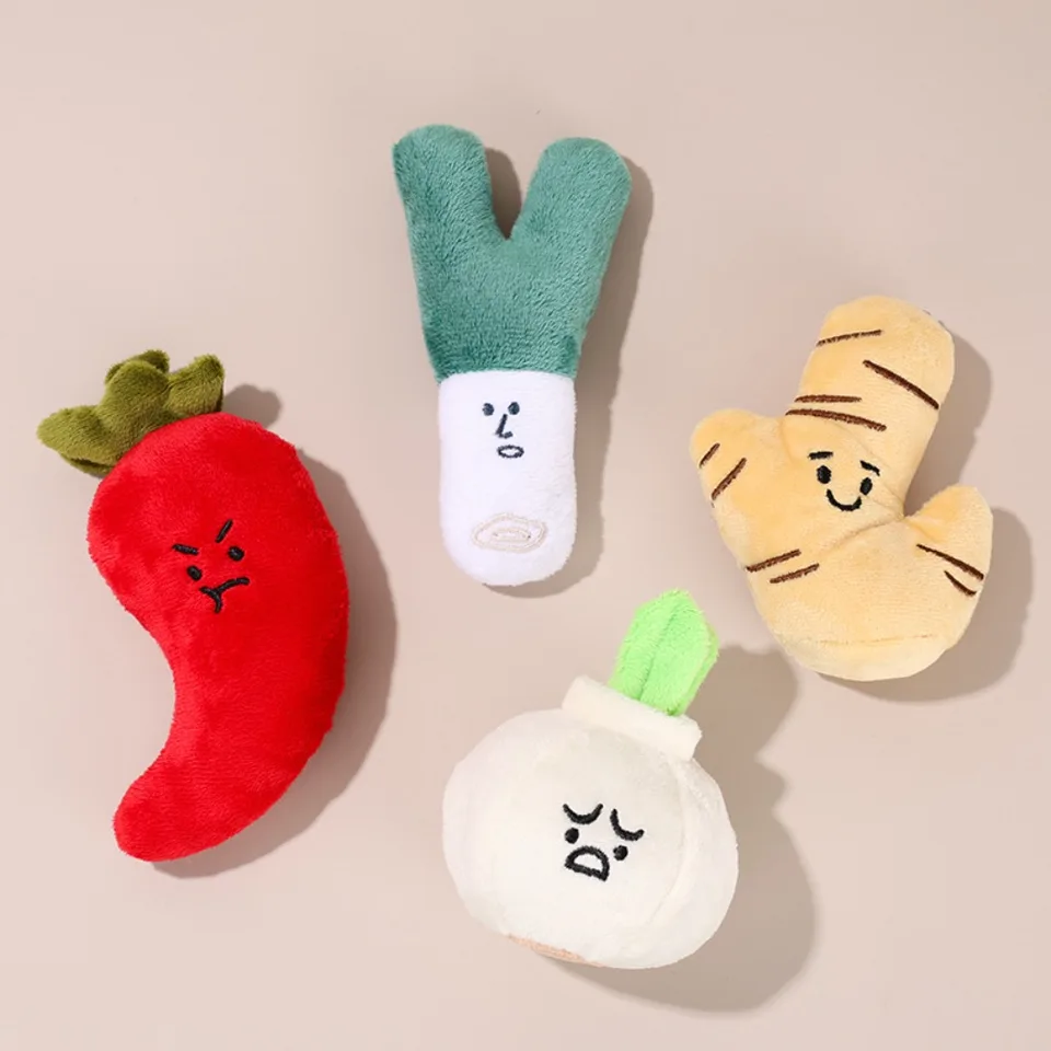Kreatívne vtipné rastliny plyšová bábika Keychain Zelenina Scallion Cute Bag Prívesok školský vak