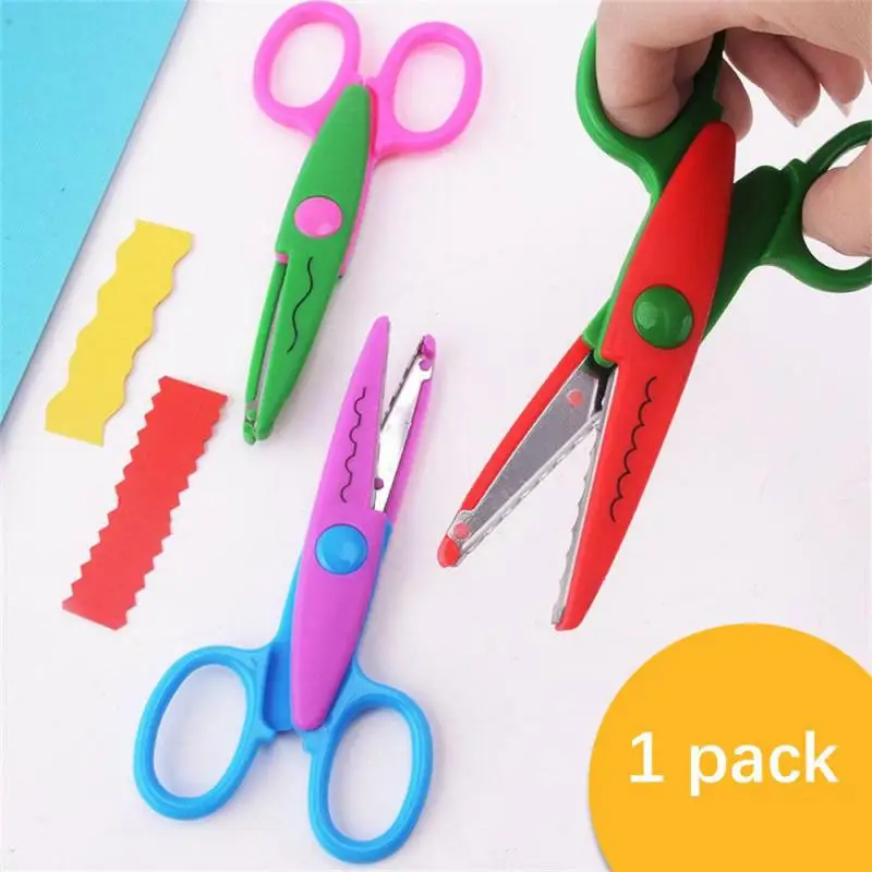 Kreatívne zvlnené vzory Bezpečnosť Nožnice Kawaii Lace Scissors Card Photo ručne vyrábané nástroje DIY Paper Cutter School Office Supplies
