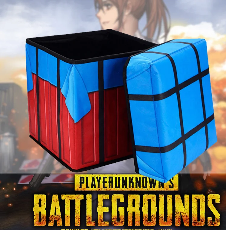 Kreatívne úložné boxy PUBG Game PlayerUnknowns Battlegrounds Air Drop Plush Darček Organizátor Domácnosť Pláskanie hračiek Storage Bins Box