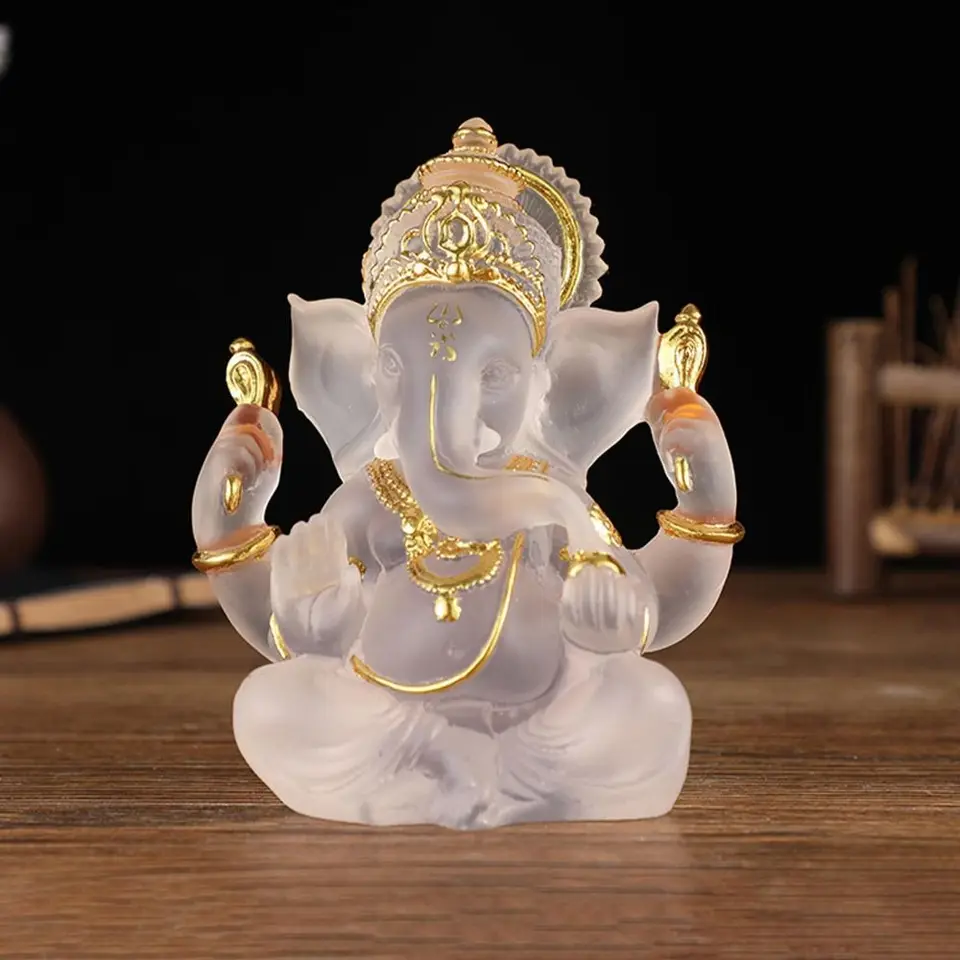 Kreatívne živice remeslá slona kufra sochárstvo rezbárstvo odolné ganesha socha umenia socha