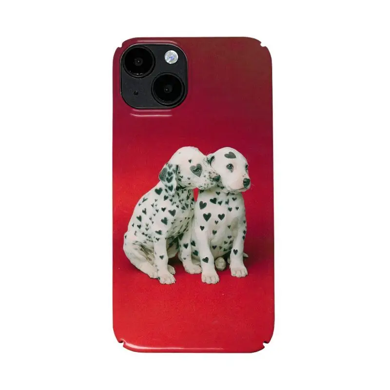 Kreatívny dalmatiansky telefónny puzdro pre iPhone 15 14 11 12 13 13 Pro Max Punk Pet Dogs Kórejský karikatúra telefónu pre iPhone xr xs max