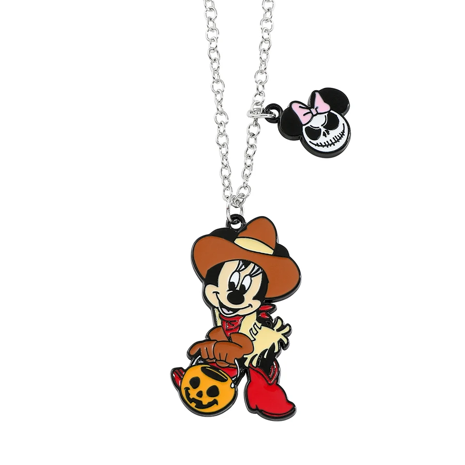Kreatívny kreslený prívesok Náhrdelník pre dievčatá, Mickey Mouse, Jack Skellington, Kawaii Anime, Halloweenský štýl, dekorácia