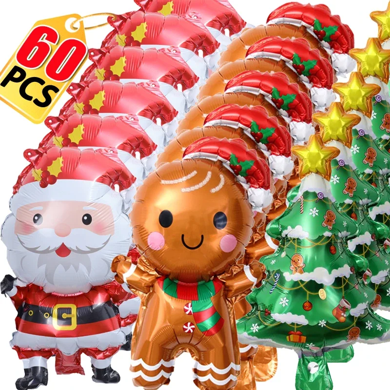 Kreatívny Santa Claus Foil Balón vianočná téma vianočný strom Perník muž Balón pre Nový rok DECON DECON DETI DARK Darček