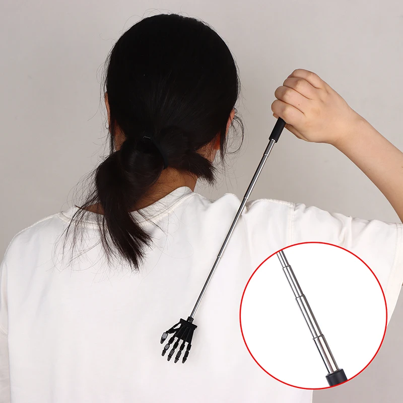 Kreatívny stroj na ruky chrbát Scratcher Oceľ Dlhá rukoväť masáž s paličkou Prenosná teleskopická anti-patrí claw Health Relax Scratchback