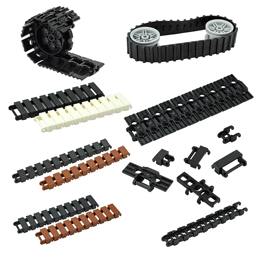 Kreatívny tankový reťazec Track Build Building Building Single Wide 1,5 široký široký široký tehla 53992 88323 3873 3711 Track Tread Leduo Toy