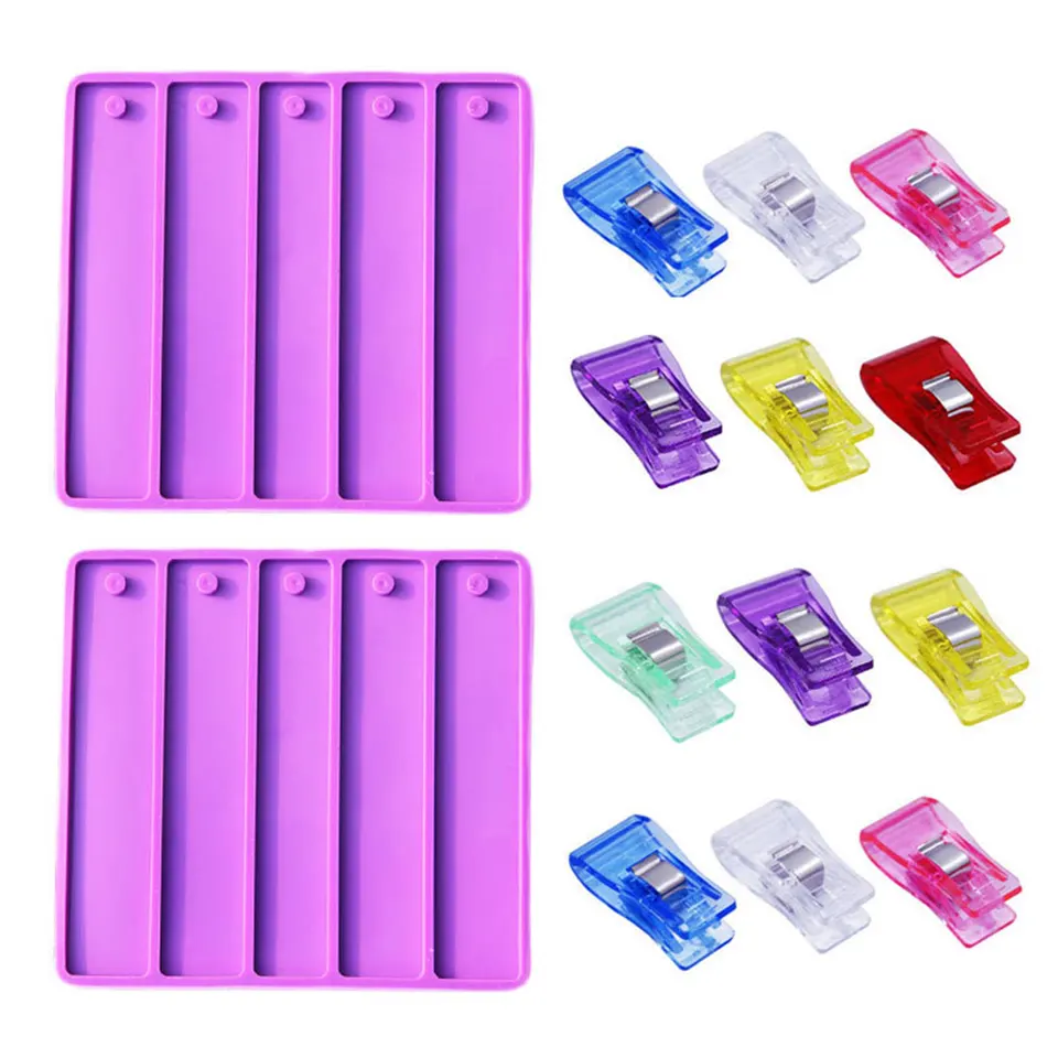 Kreditná karta Struler Silikónové formy Sada DIY Keychain Bank karta Grabber záložky Folmy Výroba remeselníkovej karty pre dlhé nechty pre dlhé nechty