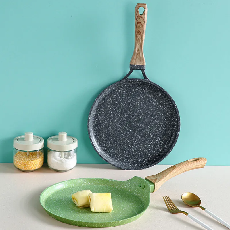 Krepová palacinková panvica Neuzovlávací hrniec s drevenou rukoväťou omeleta na varenie steak PAN KUCHYNANY