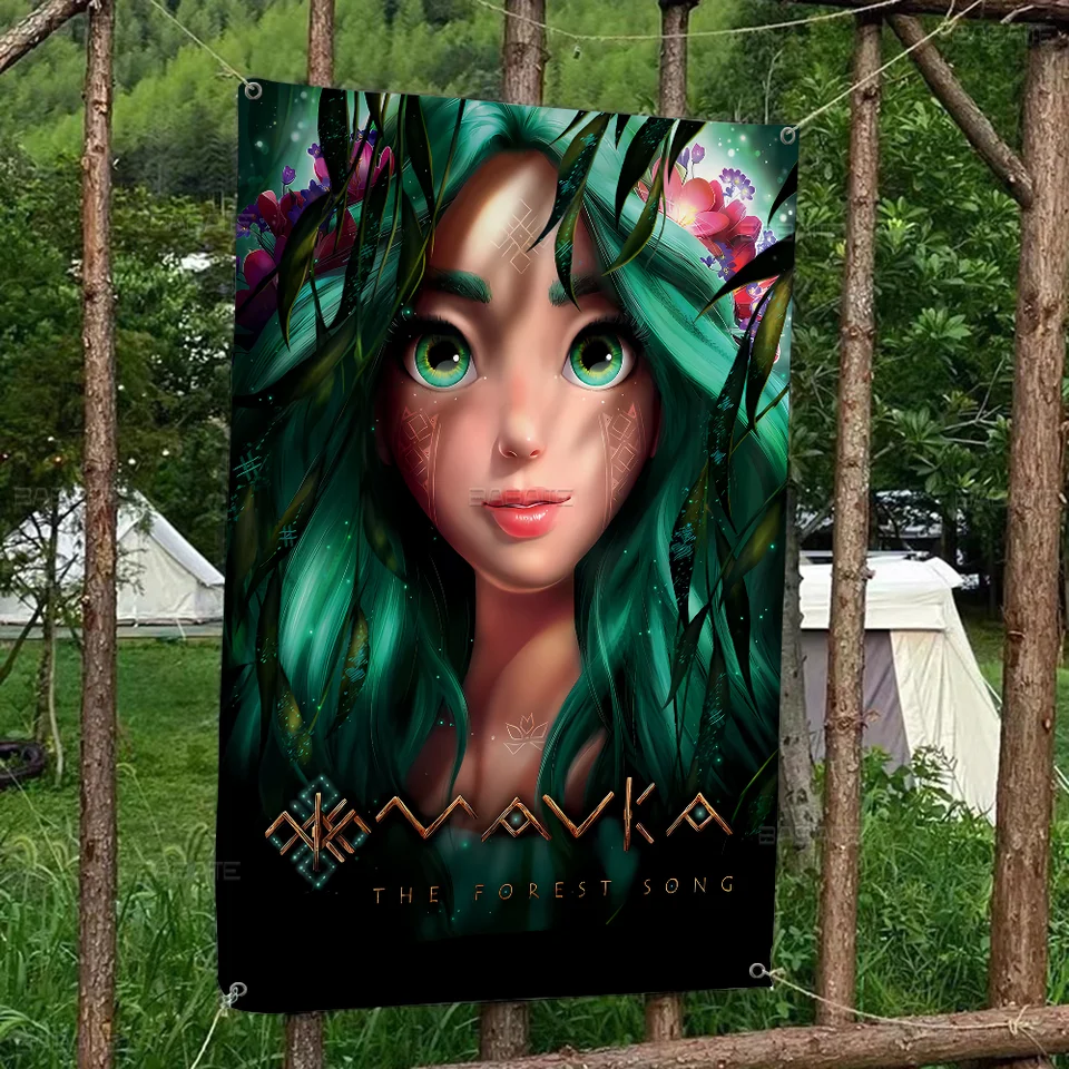 Kreslený film Mavka The Forest Song Banner Art Art Tlaping japonská nástenná vlajka anime stena zavesenie domáceho dekorácie