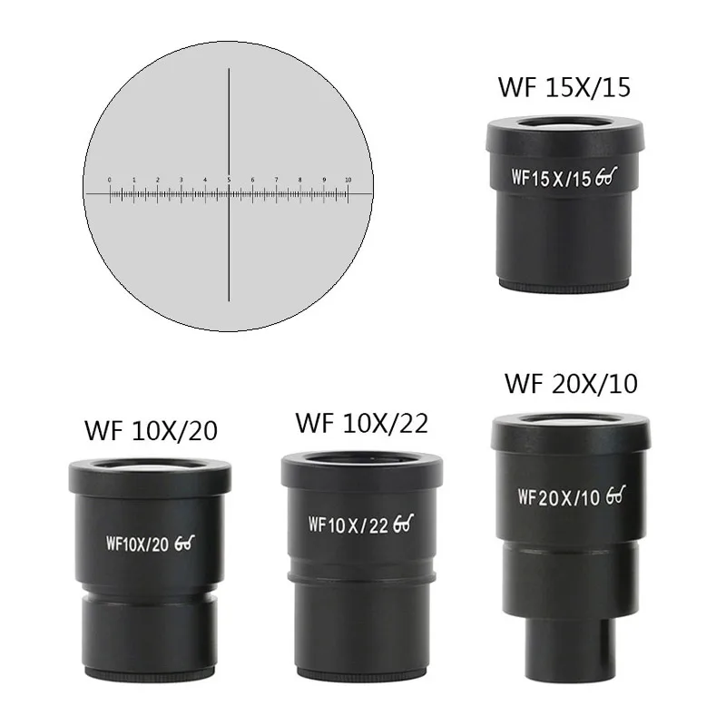 Krivka vládnucej krížovej krivky 1ks WF10X/20 WF10X/22 WF15X/15 WF20X/10 Eviace objektív pre stereo mikroskop široké pole Vysoké očné body