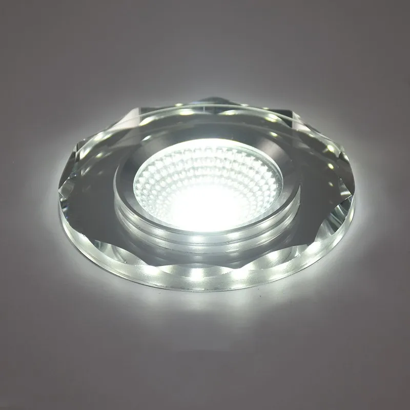 Krištáľovo sfarbené RGB LED stropné lampa Rodina KTV Party Room Foyer Restaurant Bar Art Decorácie vložené bodové svetlá 3W