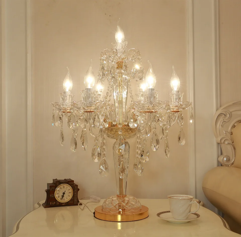 Krištáľová stolová lampa pre spálňu obývacia izba LED lokalizovaná lampa Art Moderná nočná lampa dekorácia lampa de chevet de chambre