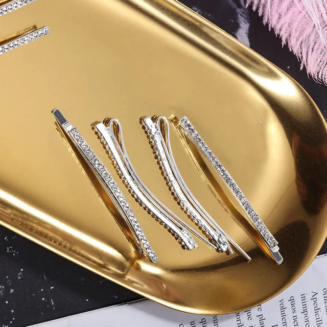 Krištáľové vlasové doplnky kamienok s vlasovými klipmi anglické písmeno x vlasové kolíky bobby pin barrette tyčinky hlavy pokrývky šperky