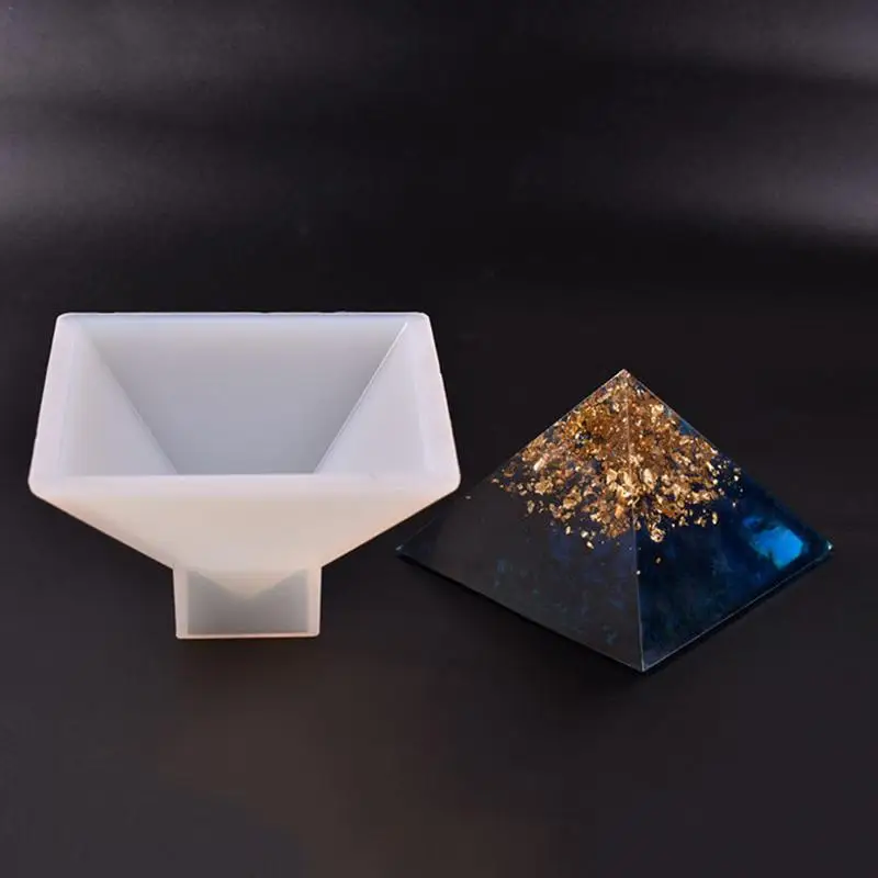 Krištáľový epoxidový pyramídový silikónový pleseň bez leštenia DIY ručne vyrábané šperky živice suché kvetinové dekorácie Model #aw