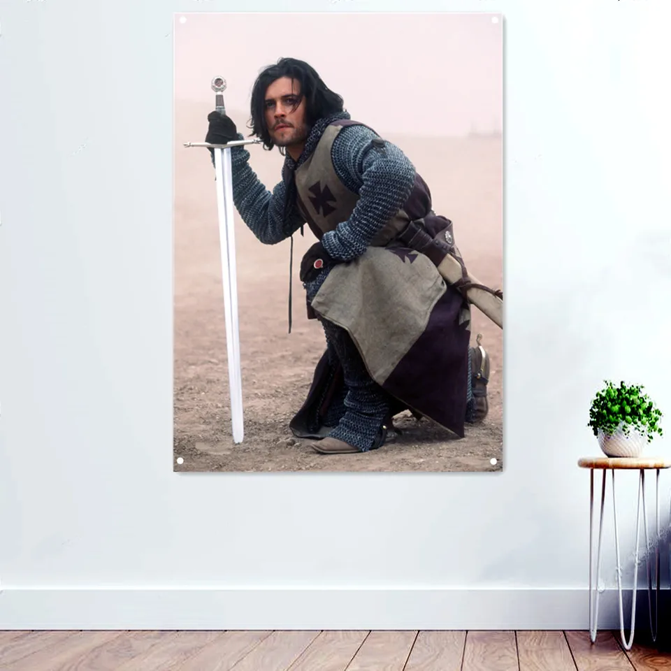 Križovanie bojovník banner stena zavesenie vlajky Kráľovstvo nebies Movie plagáty a výtlačky rytierov templár