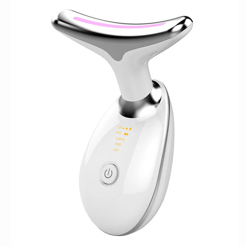 Krk tvár kozmetické zariadenie EMS krk na krk krutosť Massager pokožka utiahla zariadenie LED fotónovú terapiu anti vrásky dvojitá brada odstraňovač