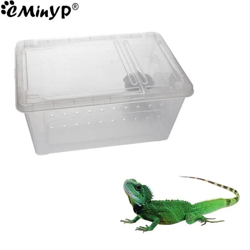 Krmivá kŕmenie hadího hadu Transparentné pavúky Habitat Cage Prenosná korytnačka na šľachtenie kontajnerov pre jaštericu Frog Scorpion Gecko