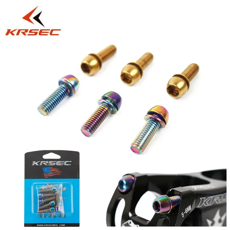 KRSEC STEM SCREC M6/M5 MTB Pletená Road Mountain Bicycle Rundles Cominless Cycle Adsule