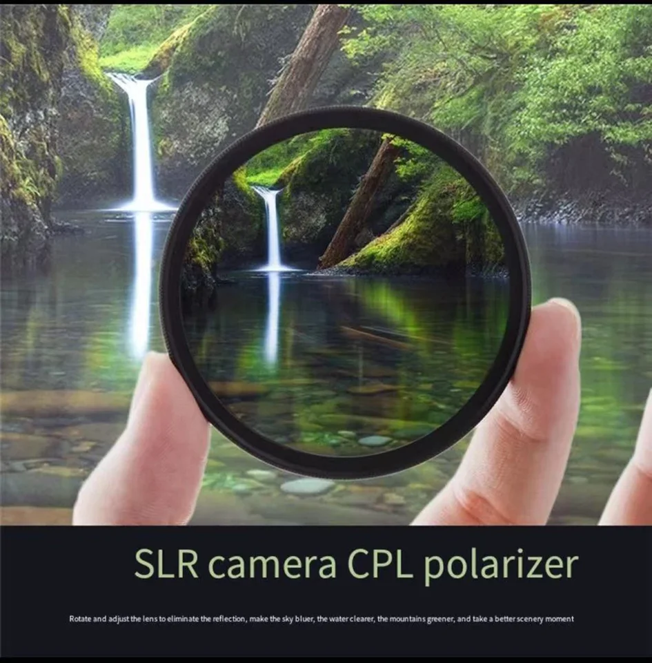 Kruhový polarizačný CPL filter 37 40,5 43 46 49 52 55 58 62 67 72 77 82 mm pre objektív Nikon Canon Sony Fujifim Olympus