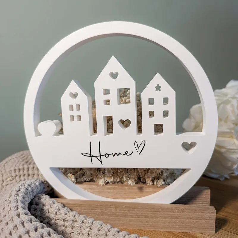 Kruhový prsteň milostný dom hradný závesný silikónový forma DIY Sadra