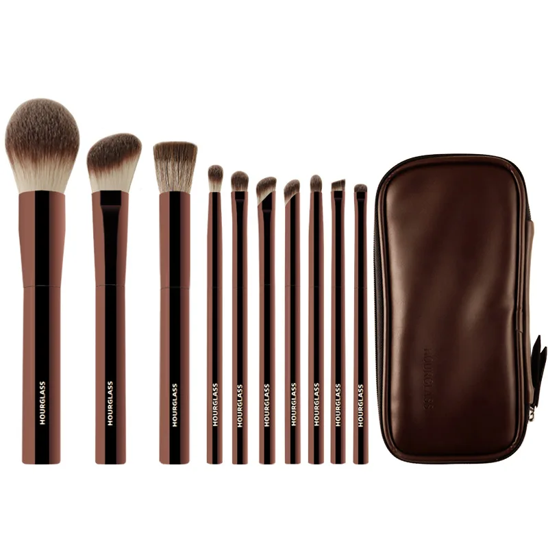 Krutosť krutosti krutosti bez make-upu-2024New 10brushes Set Blusher Práškové očné tiene Nadácie Brush Brush Luxusné vegánske make-up nástroje