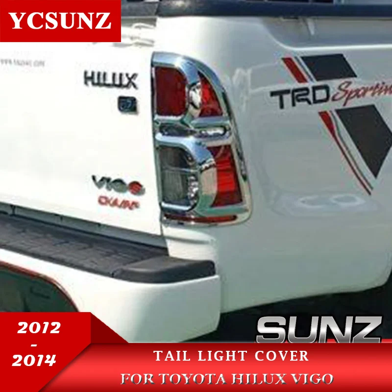 Krycie zadné svetlá chrómov ABS pre Toyota Hilux Vigo 2012 2013 2014 Vonkajšie príslušenstvo Ycsunz