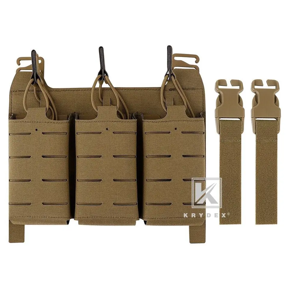Krydex taktická vesta Odnímateľný ktarový predný chlopňu 5.56 M4 Triple Magazine Vrecko G-Hook Buckle Secard pre FCPC JPC Plate Carrier