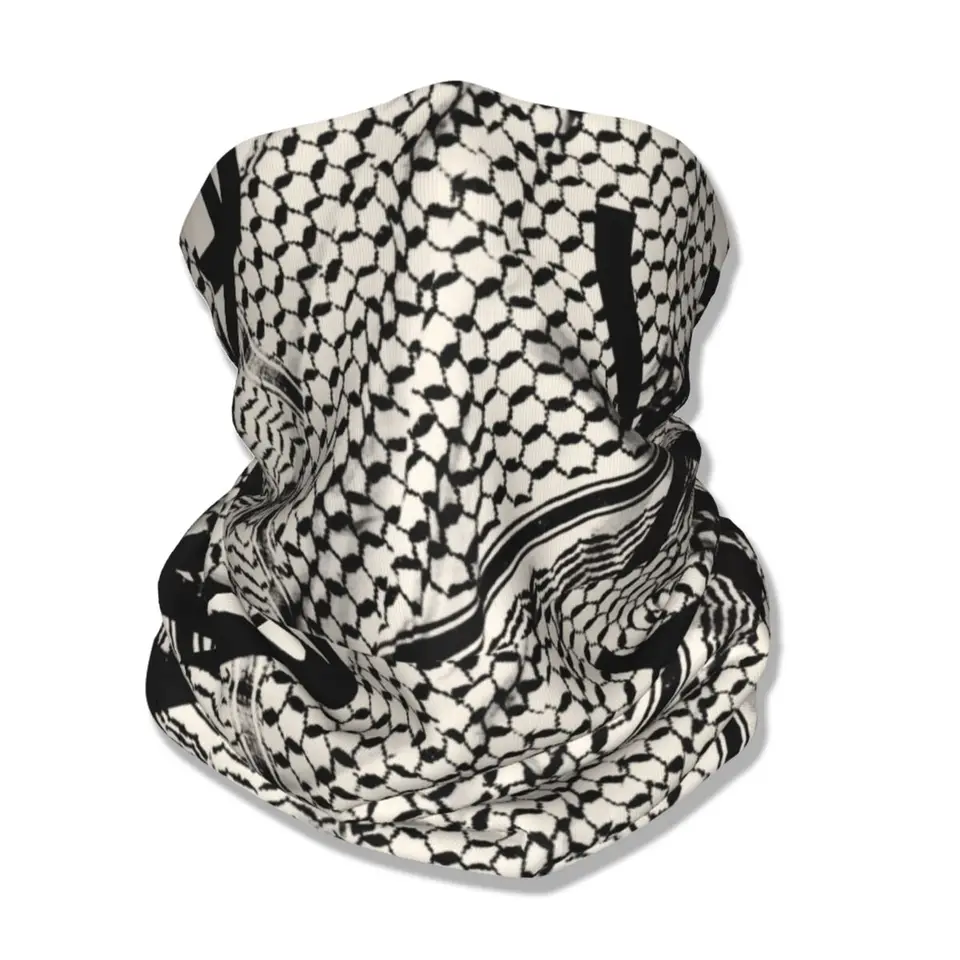 Krystvá Kufiya Palestína Bandana Cover Cover potlačená palestínska arabská maska ​​Šatka Viacnásobná maska ​​na tvár cyklovanie Men muž Ženy Dospelý umývateľ