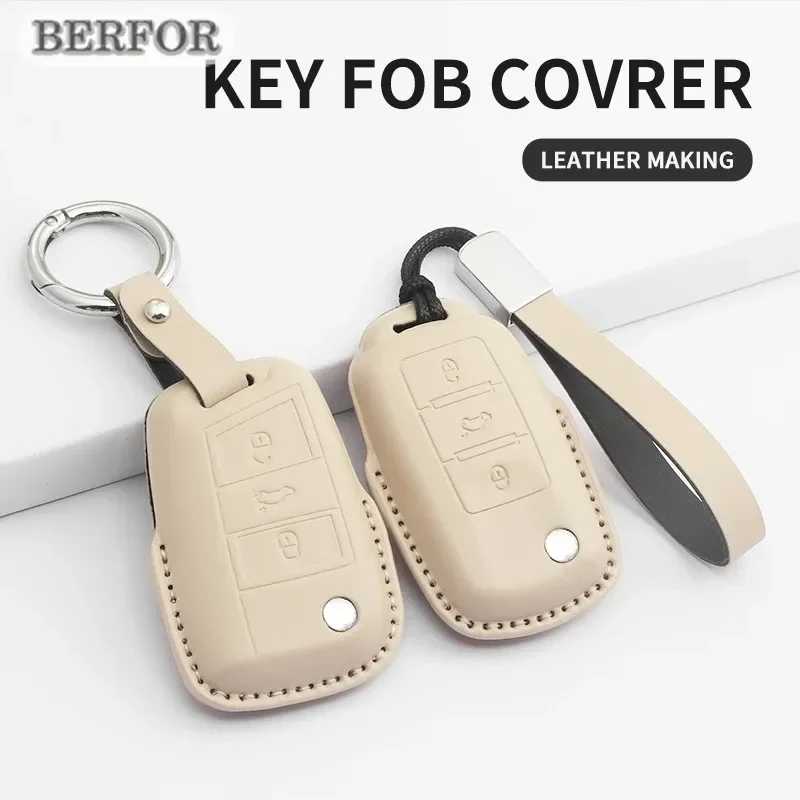 Kryt auta pre VW Volkswagen Mk7 Golf 7 Passat Tiguan Mk2 pre sedadlo Ateca Leon Fr 2 Pu Car Key Chráni príslušenstvo