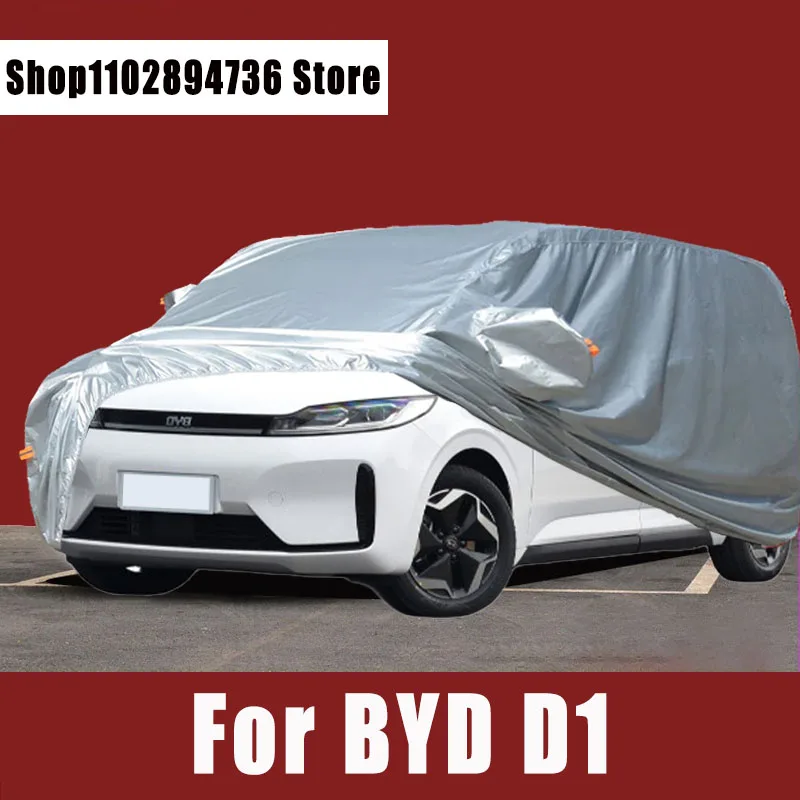 Kryt automobilu Vodotesná celá ochrana poveternostných vozidiel Vonkajšie auto pokrýva sneh odolný voči prachovému príslušenstvu pre dáždnik automobilu BYD D1
