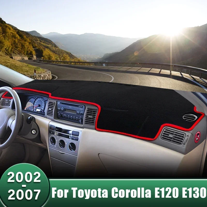 Kryt Dashboard Cons Dashboard Vyhnite sa ľahkému podložke Sun Shade Mat Non-Slip Carpets for Toyota Corolla E120 E130 2002 2003 2004 2005 2006 2006