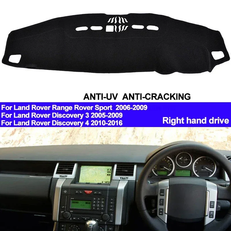 Kryt Dashboard Dash Dash Mat pre Land Rover Discovery 3 Range Rover Sport Discovery 4 Automatic Dashmat Pad Dash Cover
