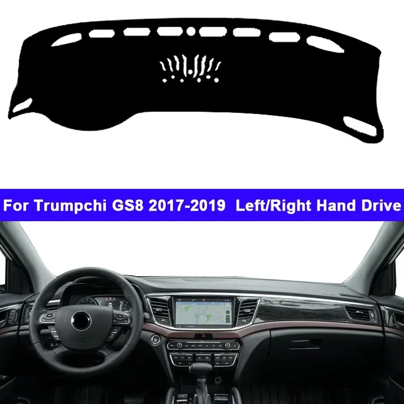 Kryt Dashmat Cover Dashmat Carpet Cape pre Trumpchi GS8 2017 2018 2019 RHD LHD Console Protector Protector Sun-Shade Automobile anti-UV