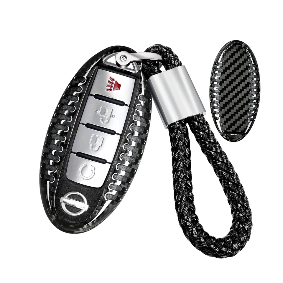 Kryt FOB na kľúče z uhlíkových vlákien pre Infiniti QX80 Q70L QX60 QX56 Luxe Senzories Key FOB Case pre Nissan Gtr Nismo Smart Key Accessories