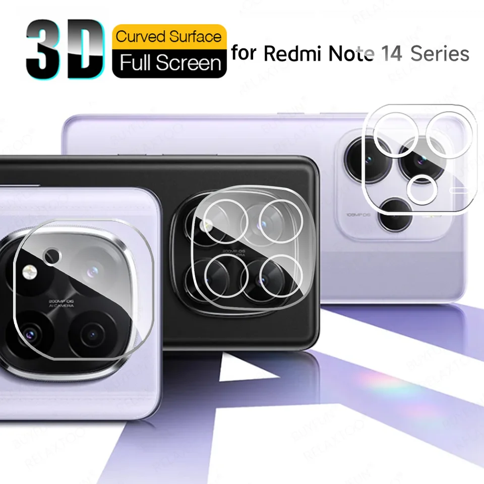 Kryt fotoaparátu 3D temperovaného skla pre Xiaomi Redmi Note 14 Pro+ Note14 Pro Plus note14Pro 5G 14Pro 4G Zadný HD Protector HD Protector Film