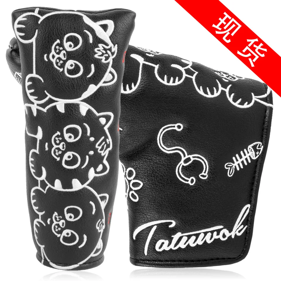 Kryt golfového putteru, pokrývky golfových klubov pre putter Pu Leather Blade Putter Headcover s magnetickým
