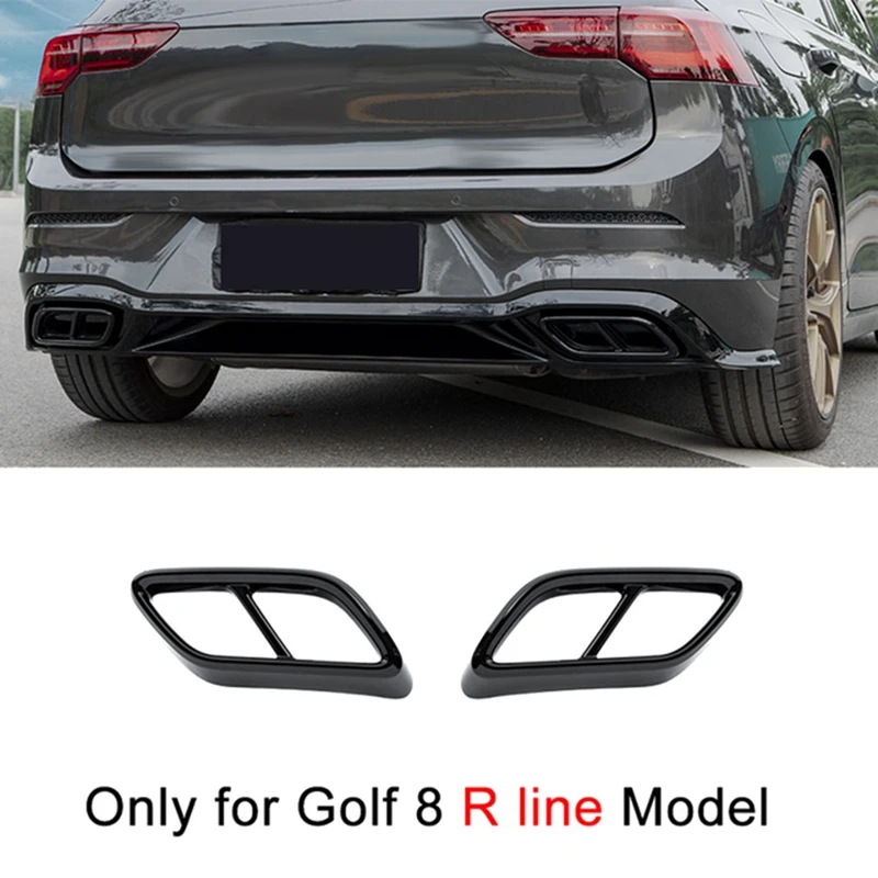 Kryt hrotu tlmiča výfukových rúr pre zadné auto pre golf 8 MK8 príslušenstvo 2020 2021