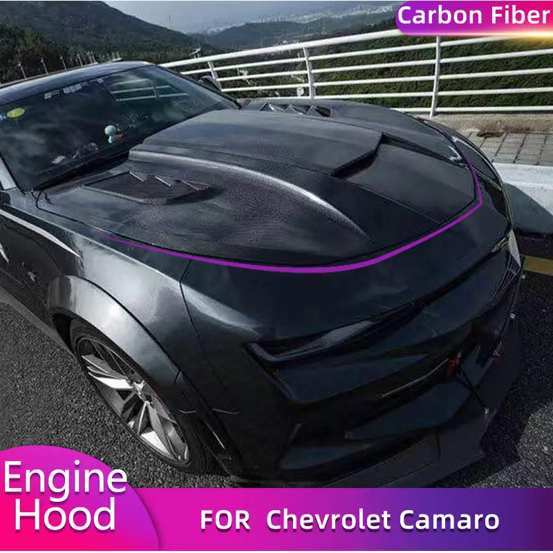 Kryt kapucňového kapucňa pre motorové vlákno pre kapotu pre Chevrolet Camaro Coupe 2016 2017 2018