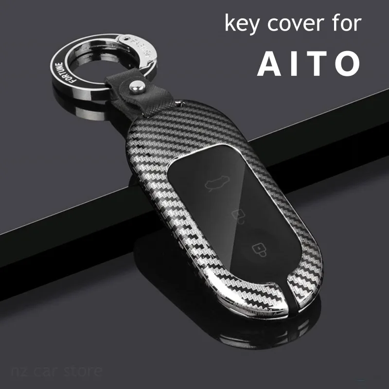 Kryt kovového kľúča pre AITO M5 M7 M9 držiteľ FOB Shell Keychain Accessories