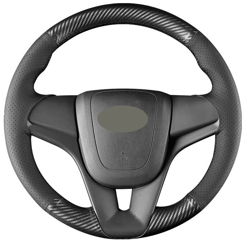 Kryt kože na volant z čiernych uhlíkových vlákien pre Chevy Chevrolet Cruze Aveo Orlando Holden Cruze Ravon R4 2009-2018